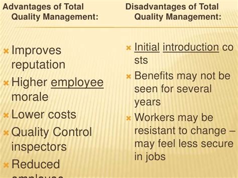 what are the disadvantages of quality control